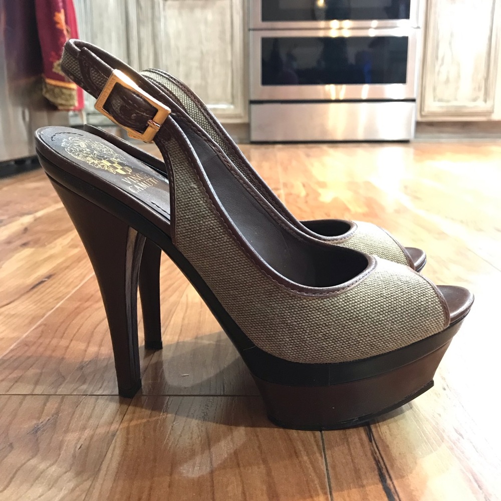 Brown Vince Camuto heels